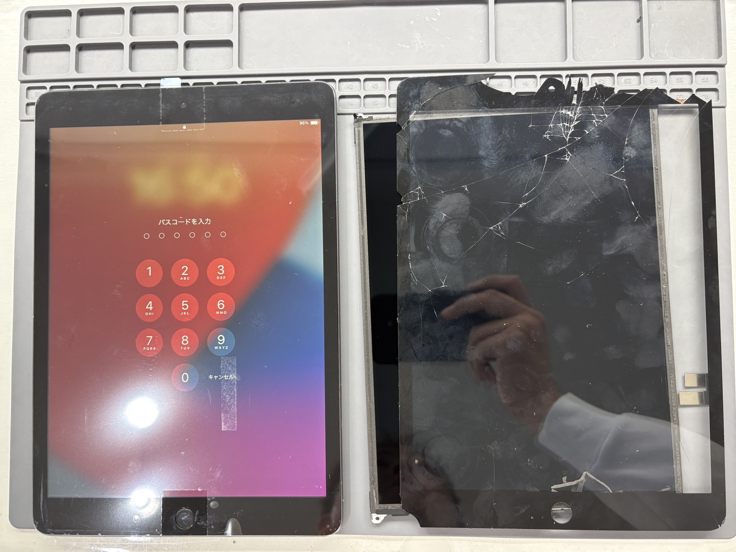 破損してしまったiPad9のガラス液晶交換修理！【スマホ修理工房大和店】